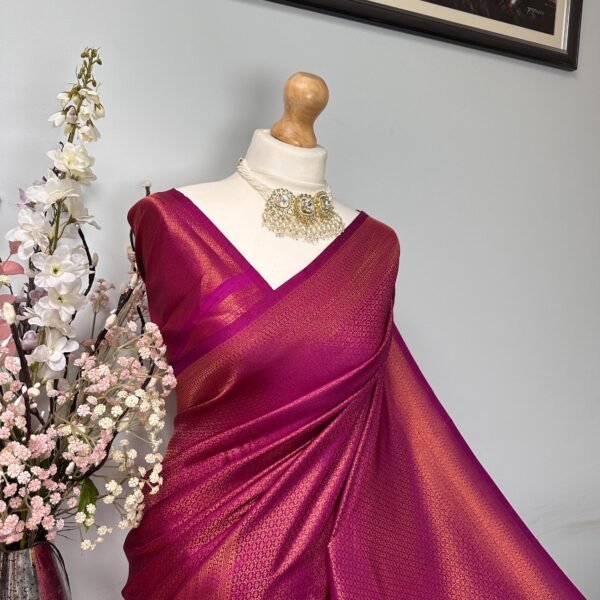 Banarasi Silk Saree with copper zari: Wedding Saree | Women's Clothing