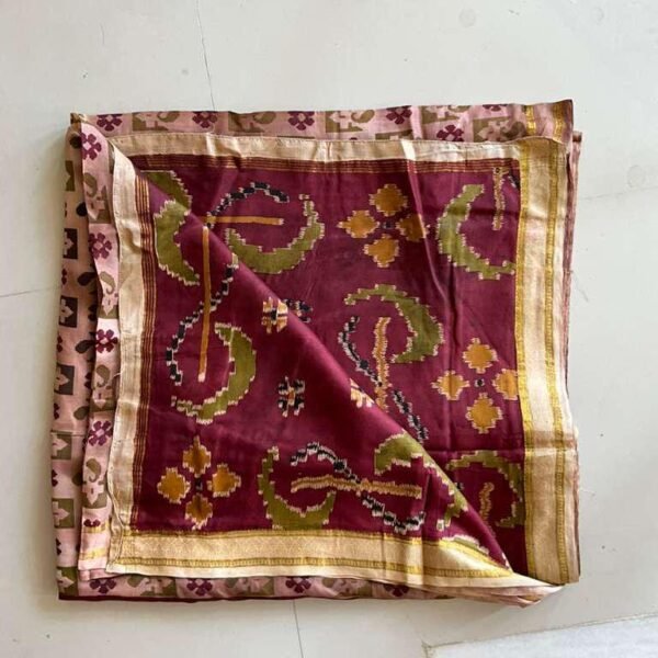 Vintage Silk Saree: Upcycled Indian Textile, 5 Yard used sari