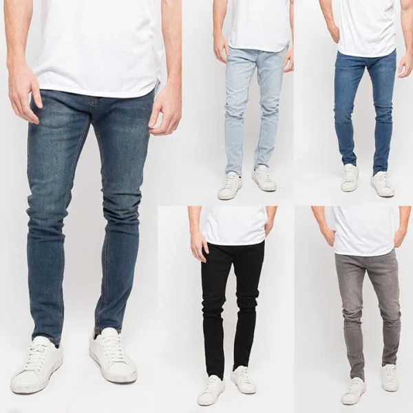 Victorious Men's Washed Basic Super Skinny Fit Stretch Jean Pants DL1000EY