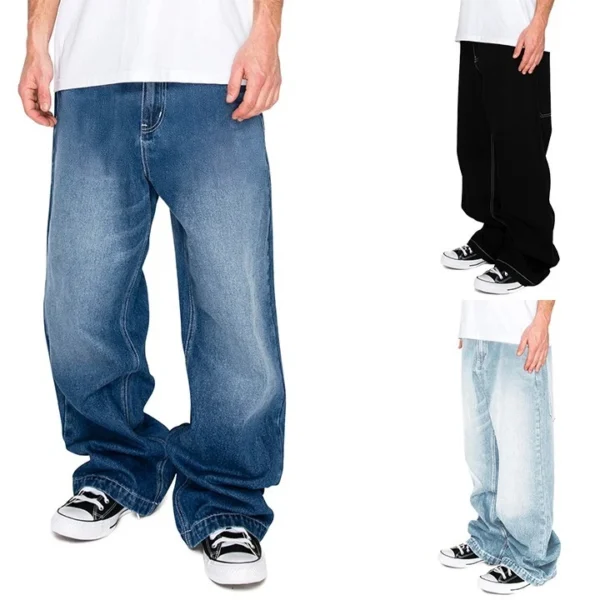 Victorious Men's Ultra Baggy Y2K Wide-Leg Denim Jeans DL981