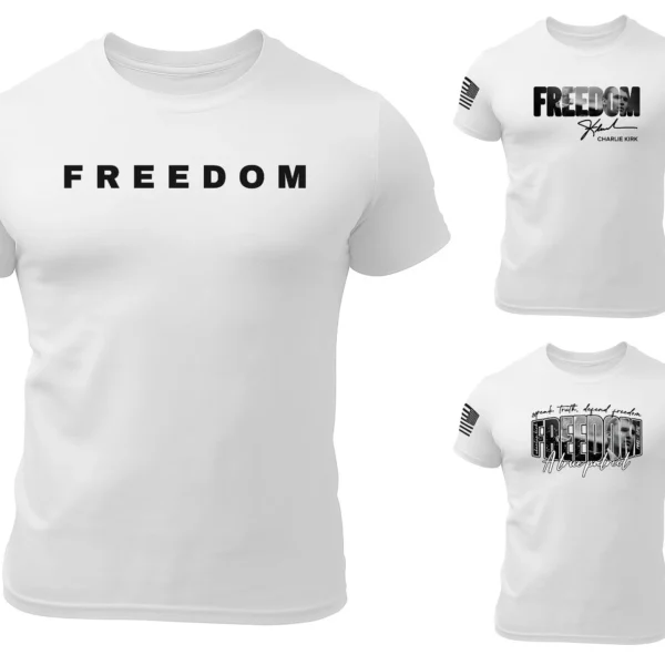 Freedom Charlie Kirk Memorial Shirt 100% Cotton
