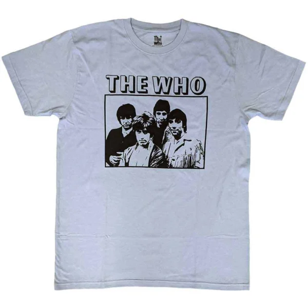 The Who Band Photo Frame T-Shirt Blue New