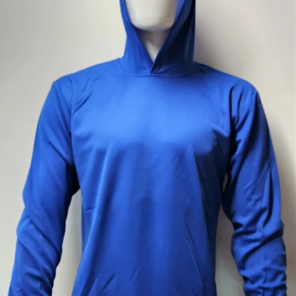 BLACK, Grey, BLUE Long Sleeve Safety Shirt With Hoodie, Polyester Birdeye Mesh