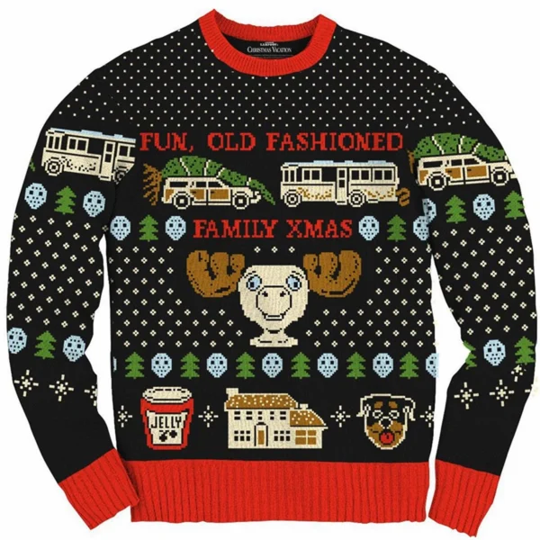 Adult Unisex Christmas Vacation Movie Family Xmas Ugly Sweater (S - 3XL)