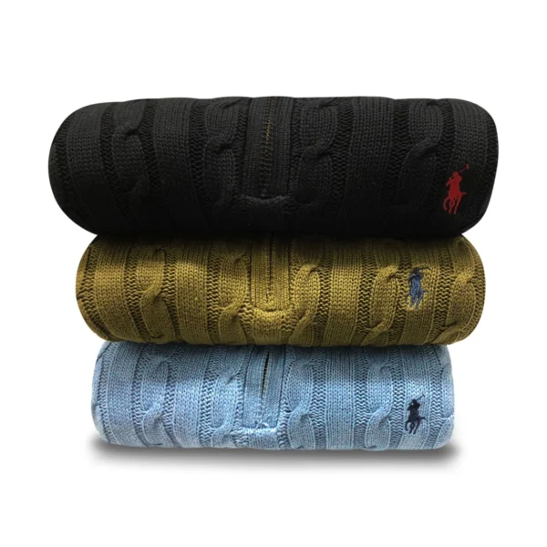 Polo Ralph Lauren Men's Premium 100% Cotton Cable-Knit Quarter-Zip Sweater