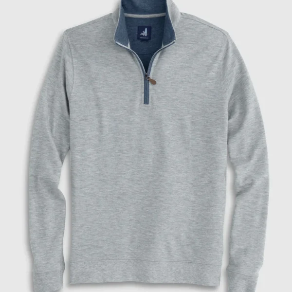 johnnie-O Big & Tall Sully 1/4 Zip Pullover Light Gray Size LT MC-7779415