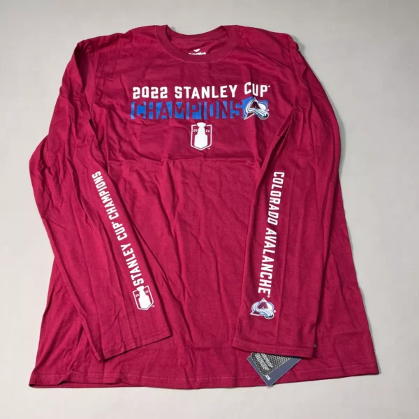 FANATICS 2022 Stanley Cup Champions Colorado Avalanche Long Sleeve T-shirt Sz L