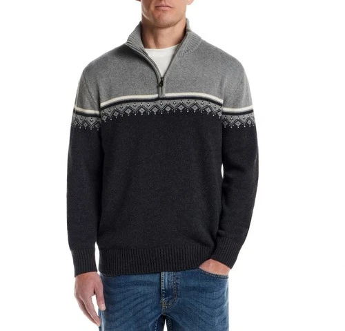 Weatherproof Vintage Men's Christmas Holiday 1/4 ZIP Sweater