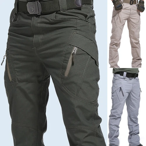 Mens Cargo Combat Trousers Chino Work Wear Cotton Pants Jeans Sizes S-3XL